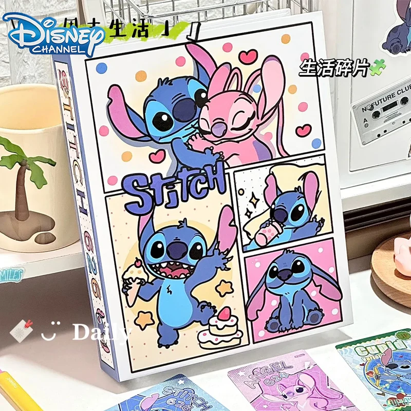 Disney Stitch Photo Album Card Book Cartoon Cute Lattice A5 Card Book Photo Storage Booklet Party Gift Christmas