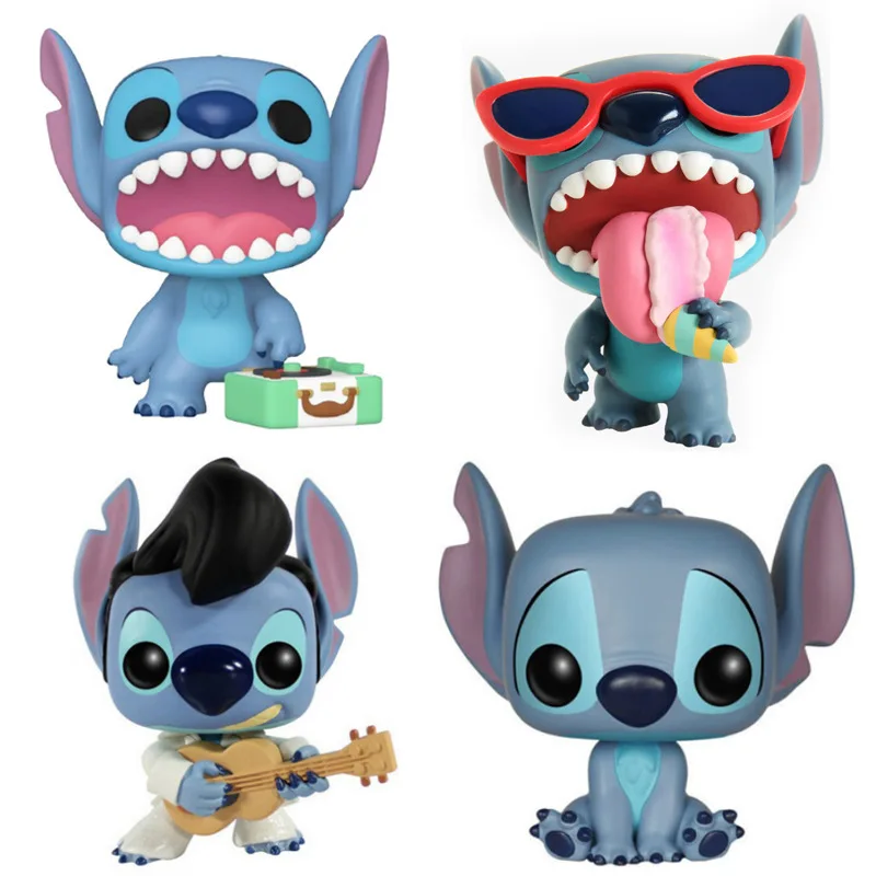 21 Kinds Disney Model Stitch Angel Lilo Scrump Anime Character Kawaii Trendy Ornament  Collection Hand Doll Toy Mysterious Gift