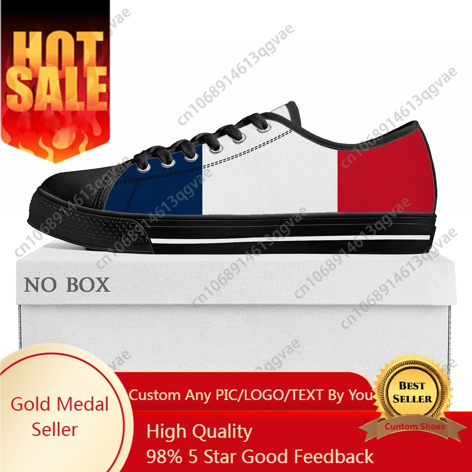 French Flag Low Top High Quality Sneakers Mens Womens Teenager Canvas Sneaker France Prode Casual Couple Shoes Custom Shoe
