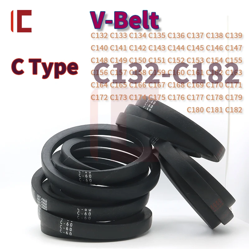 

C Type Belt V-Belt C132 to C182 C Type Triangle Belt for Automotive Agricultural Machinery C Belt Drive Belt V Belt Rubber Belts