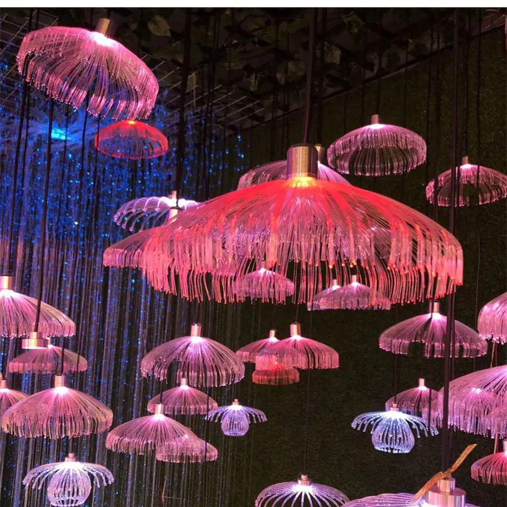

Square LED Outdoor Birthday Home Decor For Party Chandelier Christmas Decoration Jellyfish Light Decorative Lights