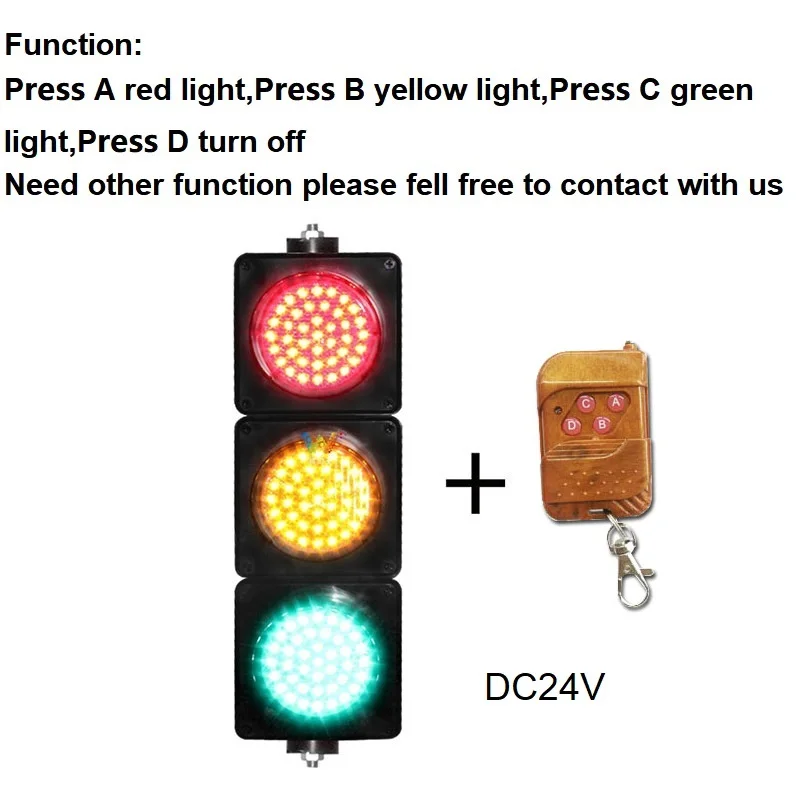 with controller WDM Mini 100mm PC Garage Parking Lot Led Traffic Signal Light