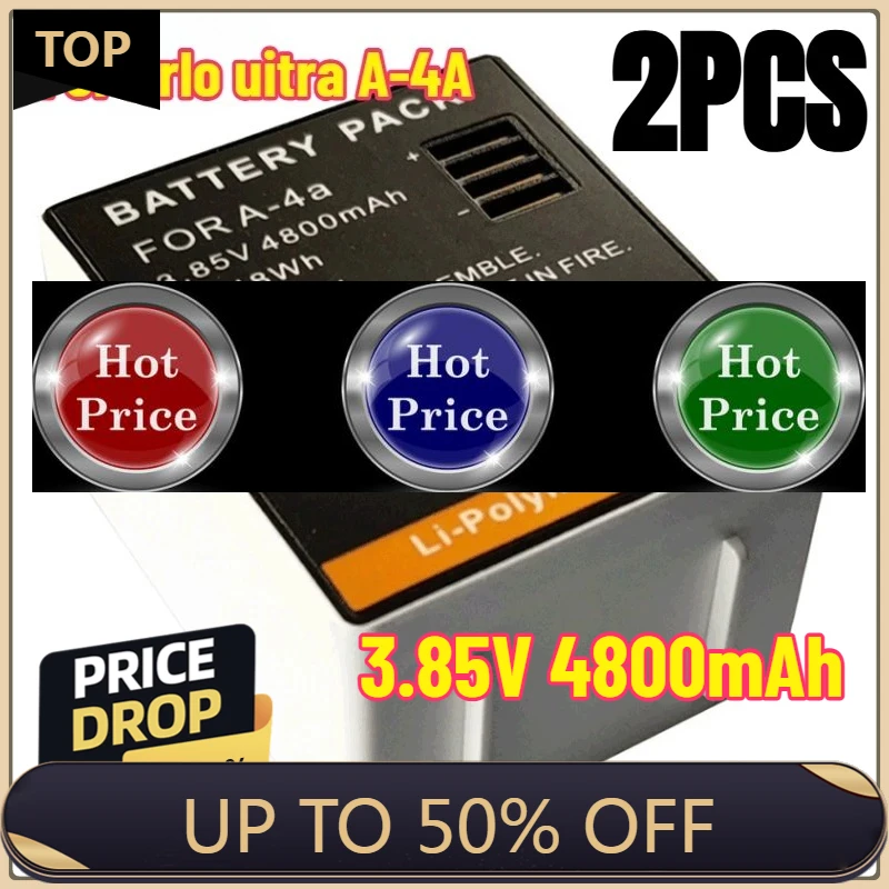 

2 шт. 3,85 В 4800 мАч сменный аккумулятор A-4A для Arlo Ultra 2 Pro 3 Pro 4 аккумуляторы для камеры безопасности