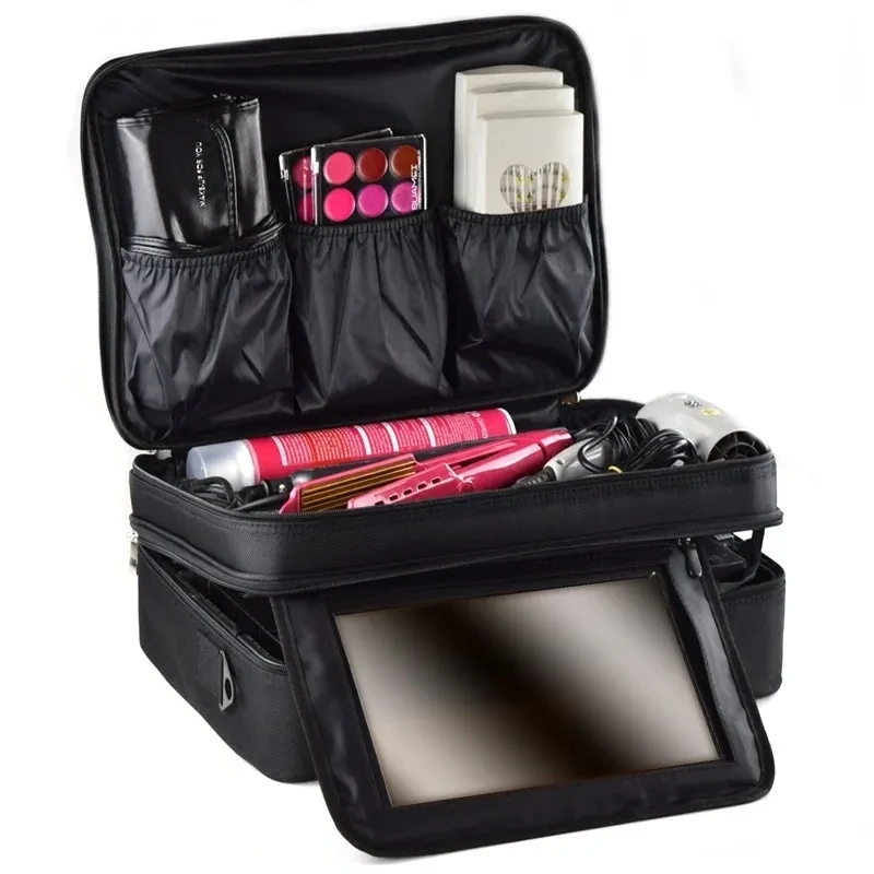 Women Cosmetic Suitcase Professional cosmetic bag Korean tattoo bag storage bag portable large-capacity professional makeup box