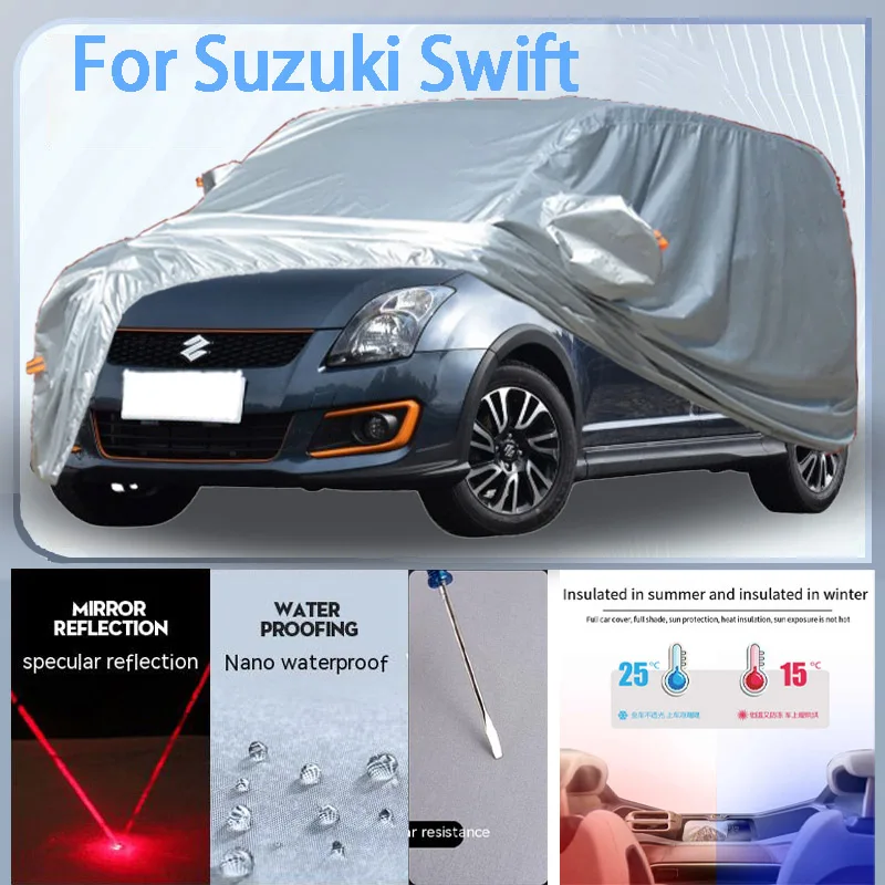 

For Suzuki Swift Full Car cover with UV protection and Winter Insulation roles,Rainproof,Snowproof Ati-frost properties.