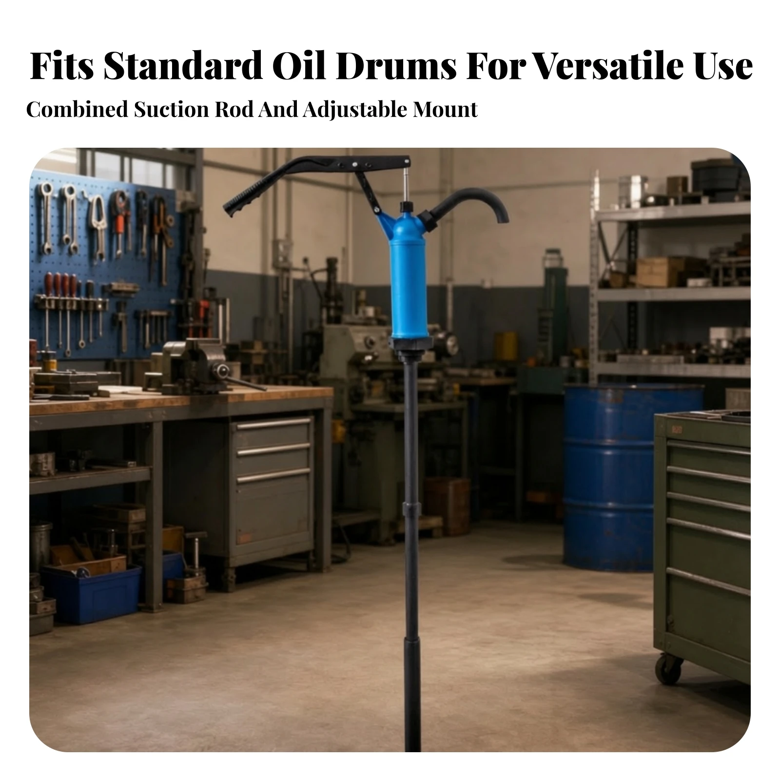 Oil Transfer Pump Heavy Duty Lever Action Drum Pump Heavy-Duty for Mechanics, Workshops, Garages