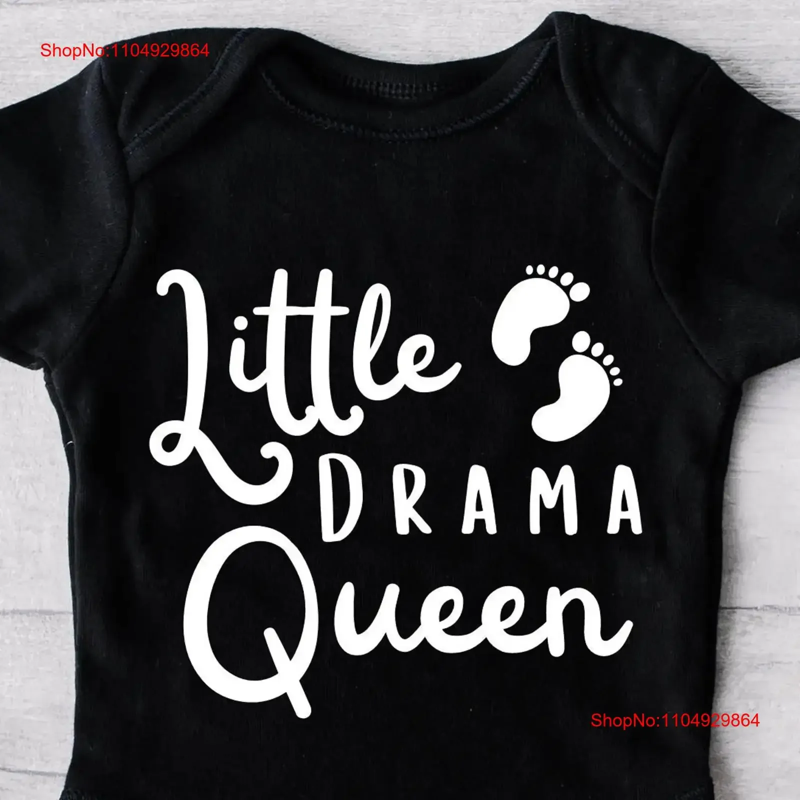 

Little Drama Queen T Shirt Cute Baby Onesie Girl Shower s Clothes Funny Bodysuits vintage Washed Soft Top For Everyday Wear