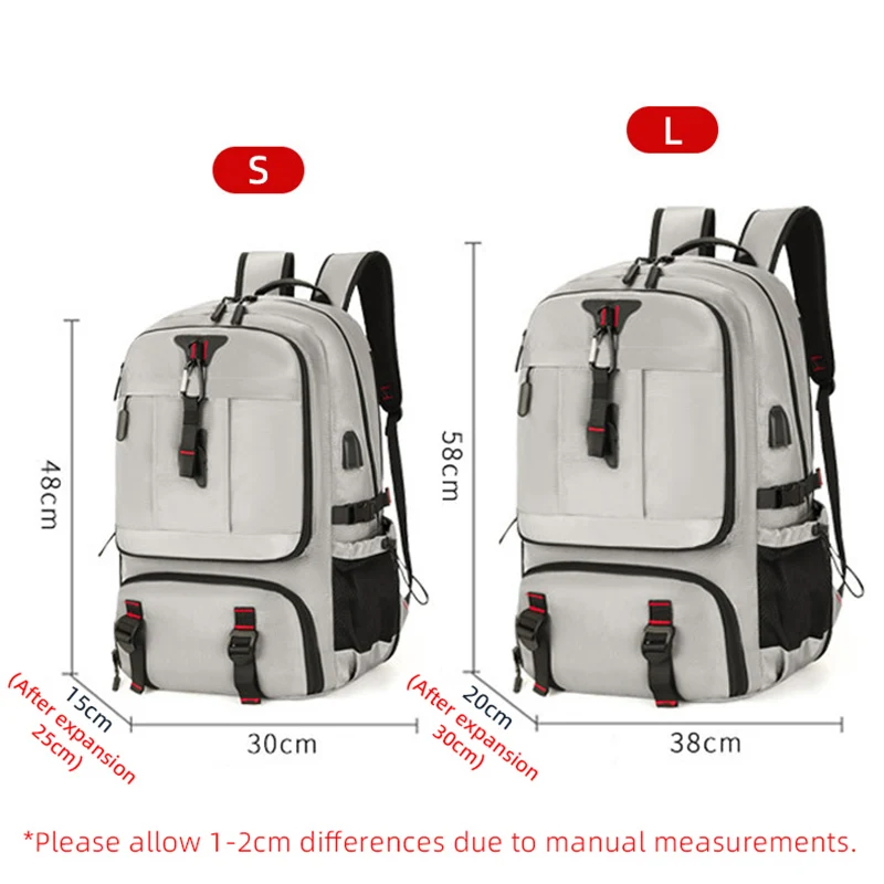 50L 80L Outdoor Hiking Backpack Expandable Mountaineering Bag Large Capacity Sports Rucksack Waterproof Travel Camping Bags