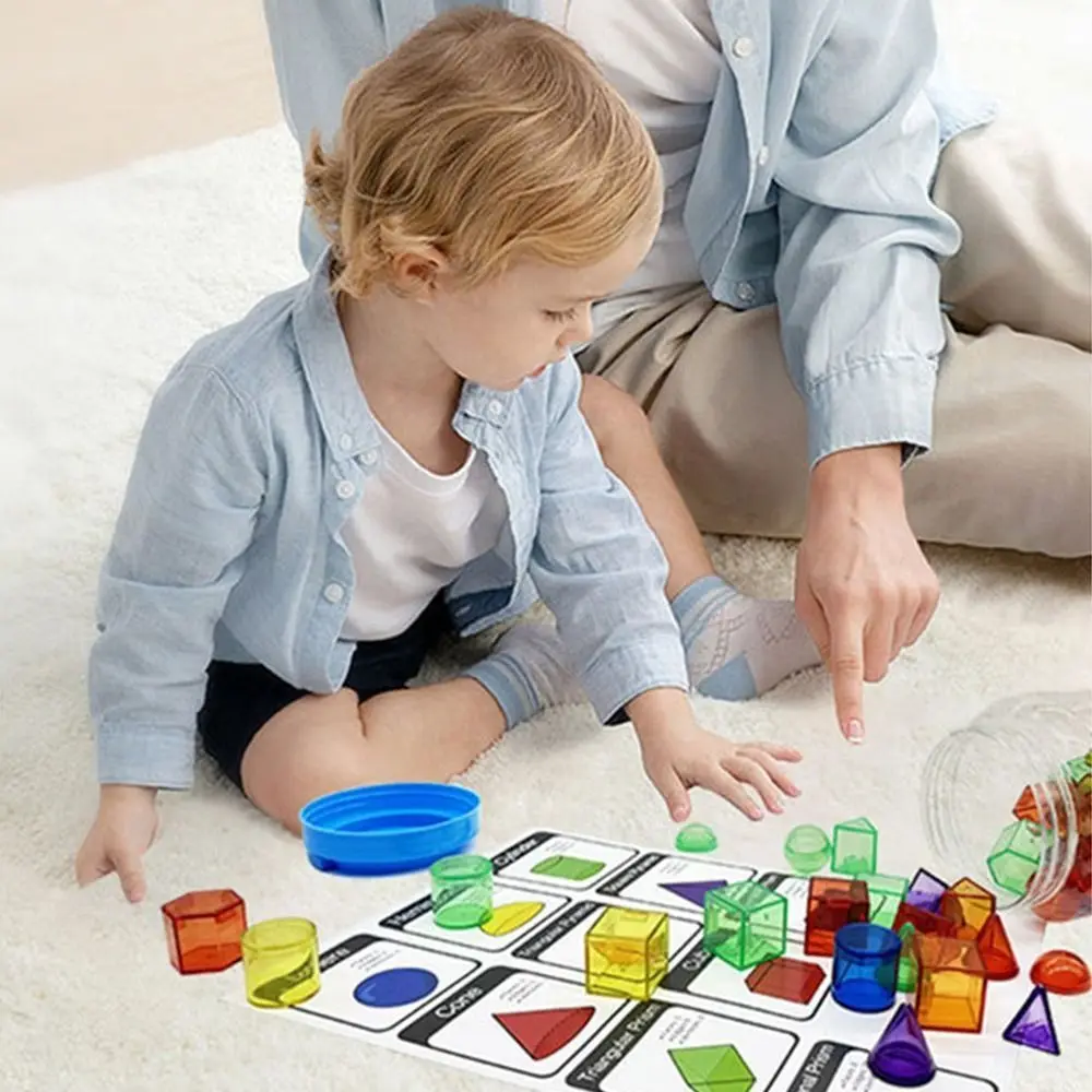 Jouet Montessori 3D translucide pour enfant, jouets de Table créatifs, activité sensorielle colorée, aide à l'éducation précoce, outils pédagogiques