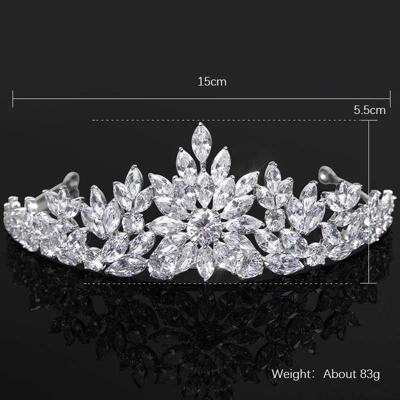 YYSuniee Luxurious Crown Bride Headpiece High-End Wedding Hair Accessory Adult Princess Marriage Advanced Sense Accessory New