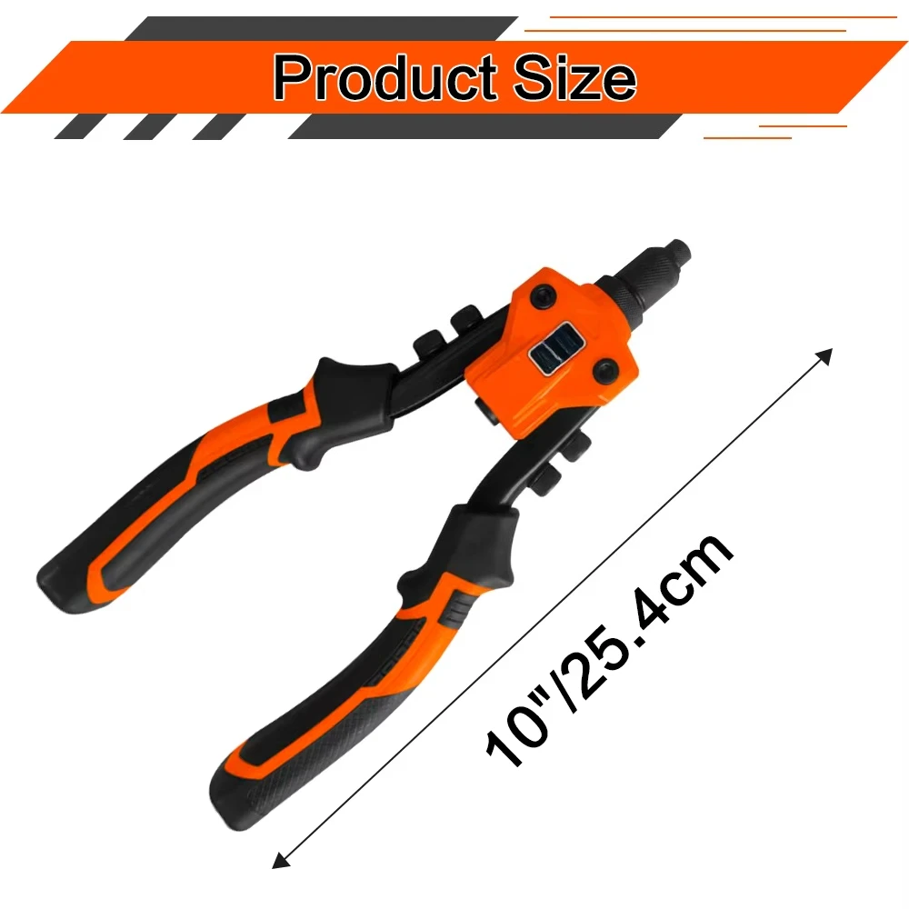 2.4/3.2/4.0/4.8/6.4 Multi-Specification Riveting, Ergonomic Design Manual Blind Rivet Gun, Home Professional Cordless Rivet Gun