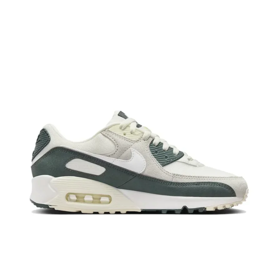 Nike Air Max 90 Comfortable Retro Low Top Casual Running Shoes Men's and Women's Sneakers Beige Green Colorway