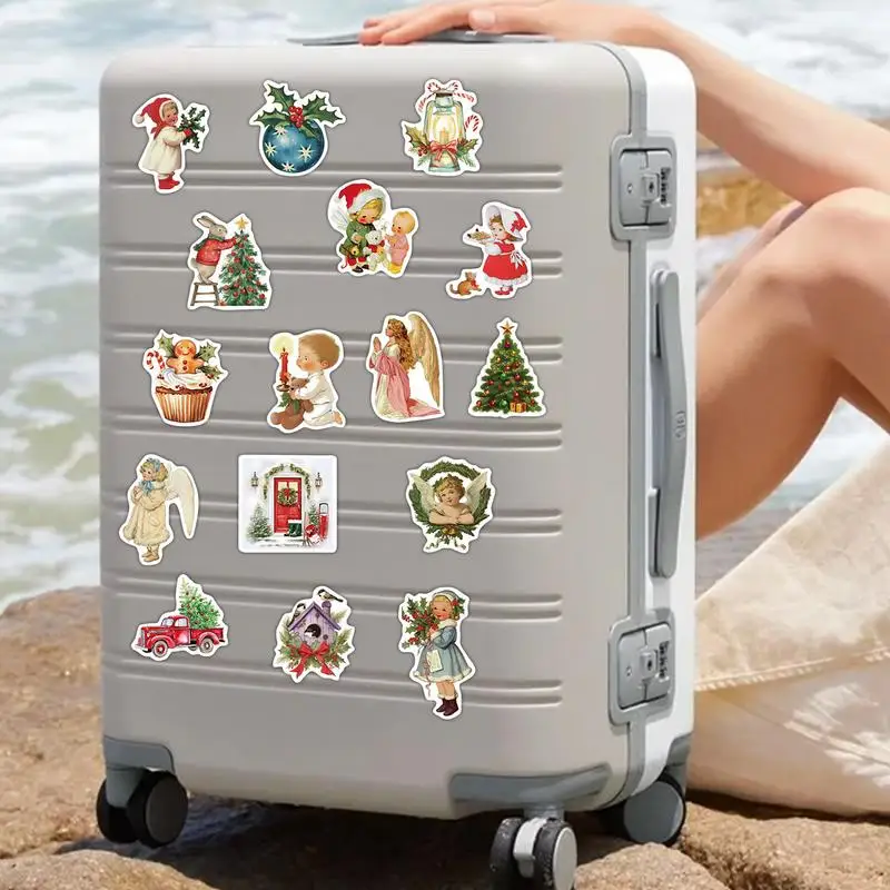 สติกเกอร์คริสต์มาสสําหรับScrapbooking 50Xสเก็ตบอร์ดDecalsน่ารักคริสต์มาสVINTAGEสติกเกอร์สําหรับแล็ปท็อปขวดน้ําสเก็ตบอร์ด