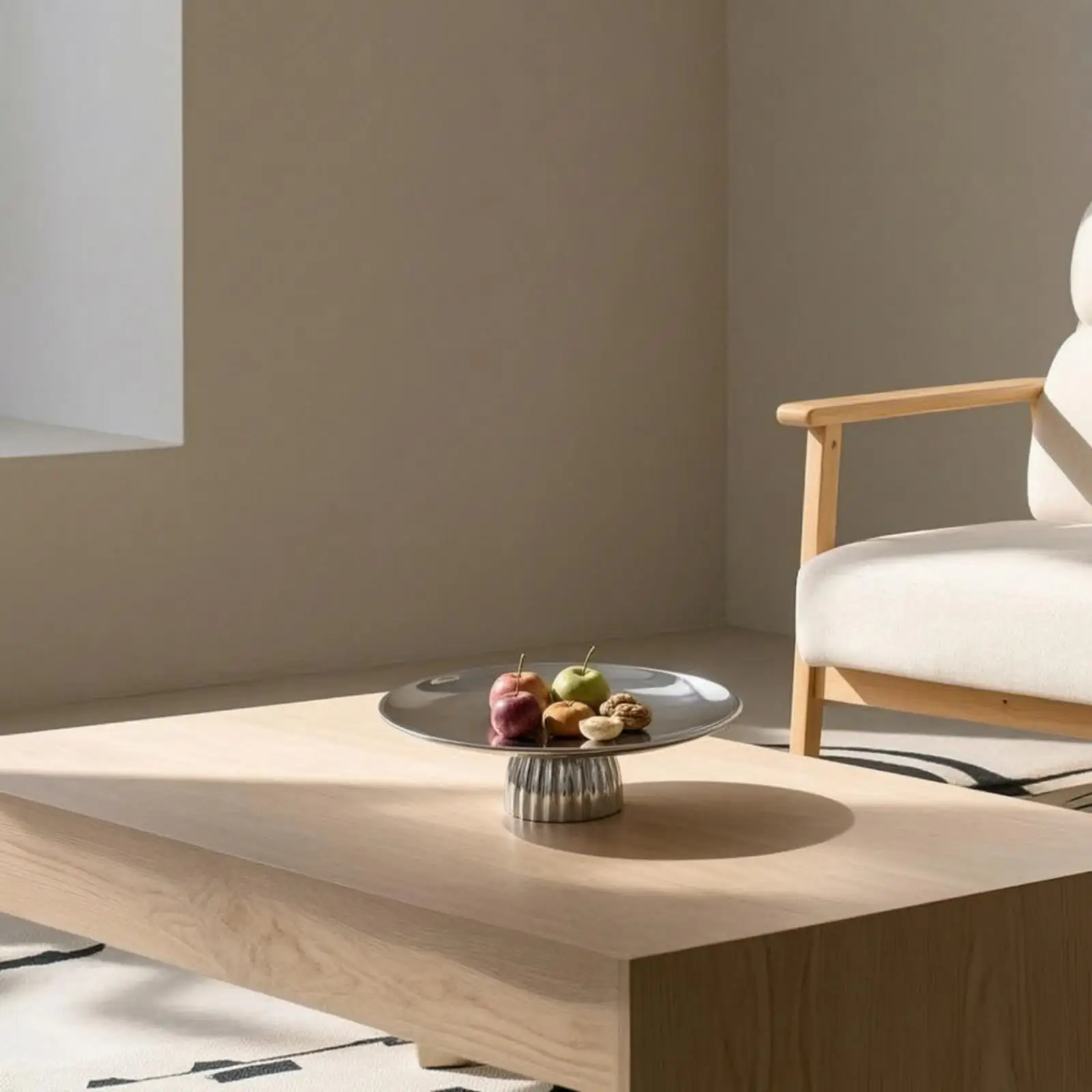 Pedestal Fruit Tray Sculptural Fruit Bowl with Pedestal Modern Decorative Centerpiece Bowl for Dining Table, Living Room,