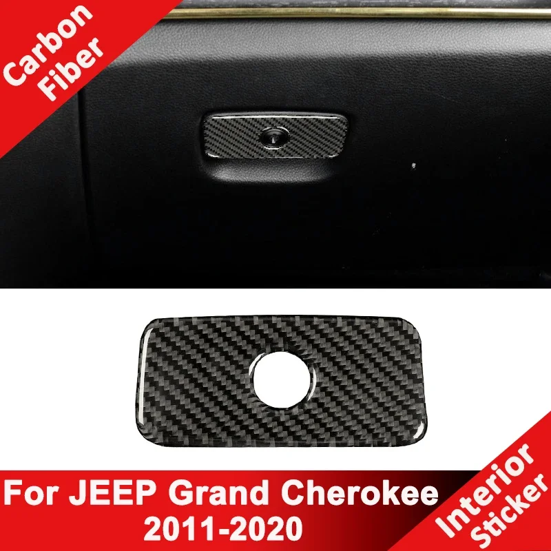 

For JEEP Grand Cherokee 2011-2020 Carbon Fiber Car Co-Pilot Storage Box Switch Panel Decoration Sticker Interior Accessories
