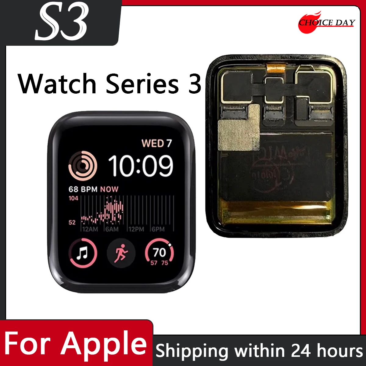 Better For Apple Watch Series 3 Cellular LCD Display Touch Digitizer Assembly For iWatch S3 GPS LCD 38MM 42MM Parts For iphone