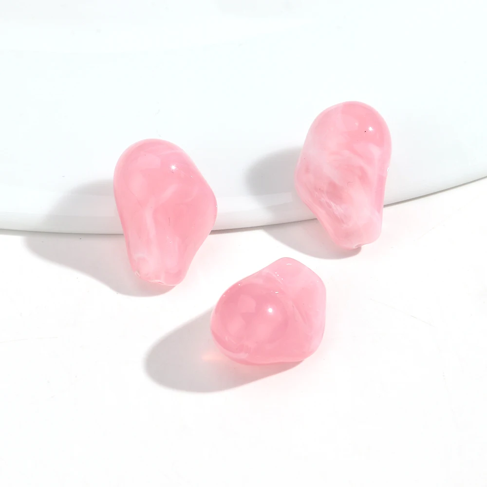 20pcs Irregular Geometric Colorful Acrylic Loose Beads