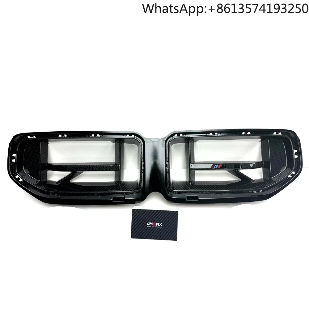 

For Real Dry Carbon Fiber Front Bumper Grill for 2023-2026 BMW G87 M2 Conjoined CS Style Front Grilles