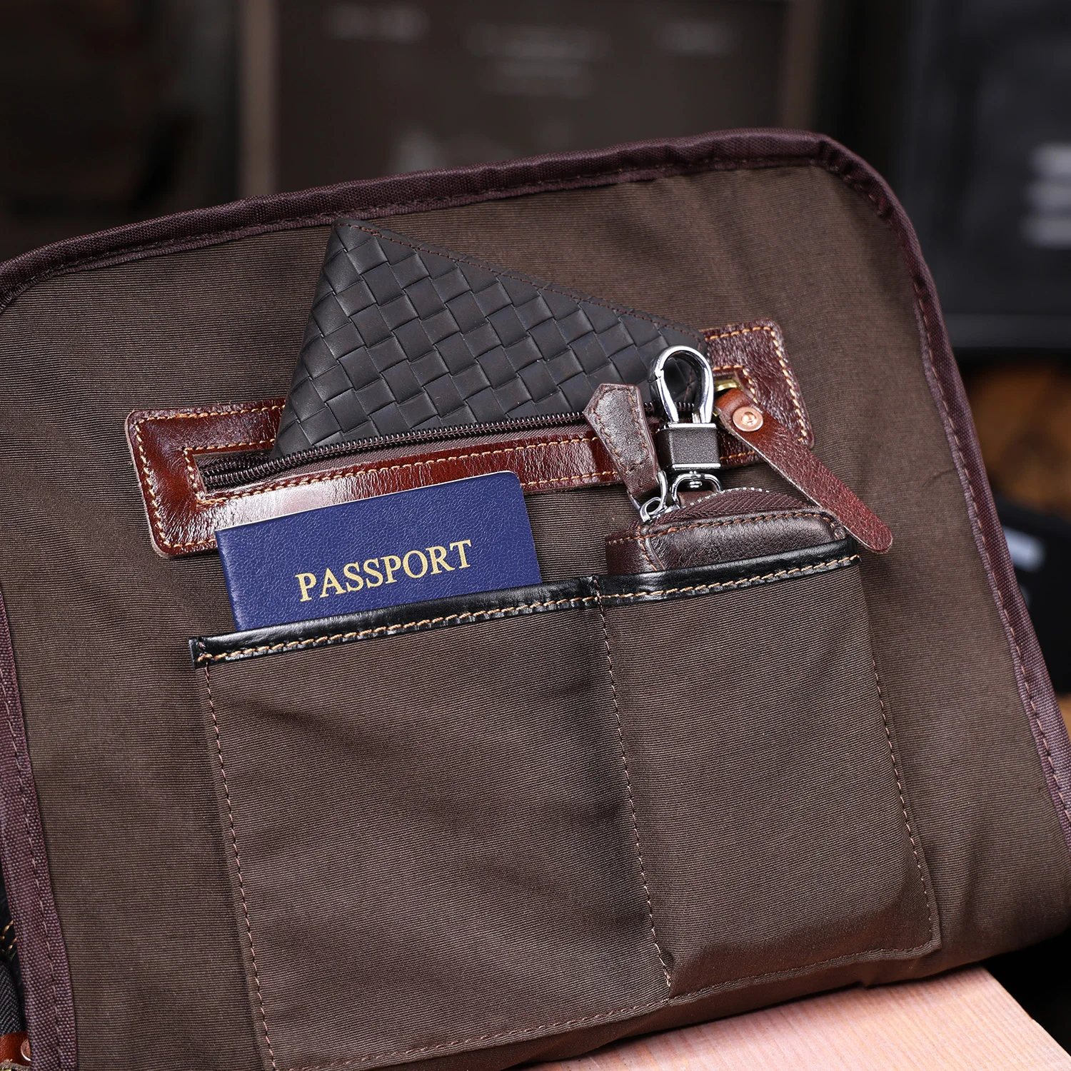 S.WORKER Lässiger Rucksack aus echtem Rindsleder für Herren, 16-Zoll-Laptop-Rucksack, Tagesrucksack mit großer Kapazität, Reisetasche, Schultasche – Detail 18