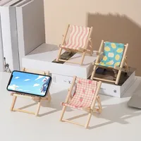 Creative Beach Chair Phone Holder Kawaii Foldable Phone Stand Holder Cute Desk Organizer Tablet Holder Office Supplies