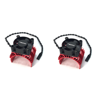 ABJL-2X Motor Heatsink Cover Cooling Fan For Wltoys 144001 124019 124018 124016 104001 RC Car 540 550 3650 Motor Heat Sink,2