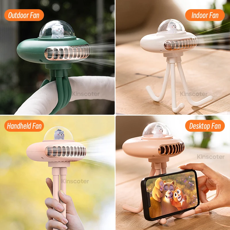 KINSCOTER Stroller Fan Portable Flexible Tripod Clip-on Fan 4 Speed Handheld Personal Fan For Car Seat Crib Bike Treadmill