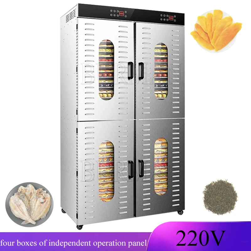 Food Dehydration Dryer Dried Fruit Machine Household  Commercial Smart Touch 80-layer Capacity Visual Door Lighted Dehydrator