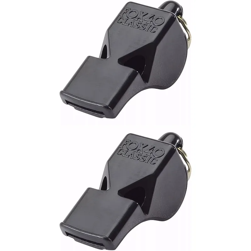 

Fox 40 Classic Whistle Referee Safety Alert Dog Rescue, Lifeguard-Black (2-Pack)