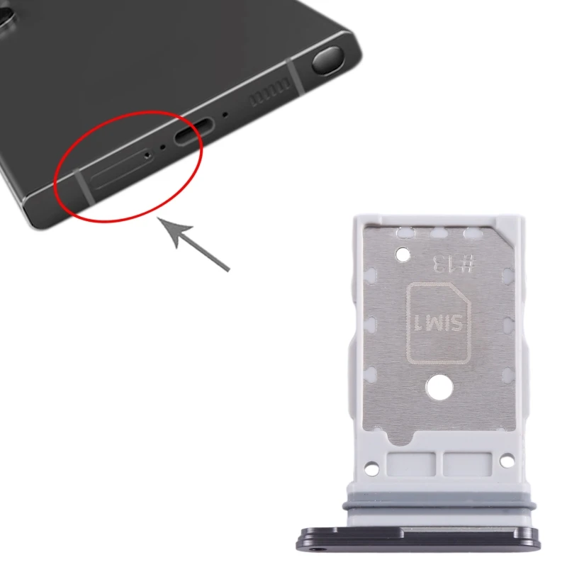 SIM 1+ SIM 2 Card Tray For Samsung Galaxy S24 / S24 Plus 5G Phone Dual SIM Card Tray Spare Part