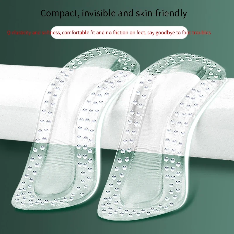 GEL Heel Protectors Women Silicone Cushion Foot Care Products Non Slip Shoe Pads for High Heels Adjustable Size Insoles 1Pair