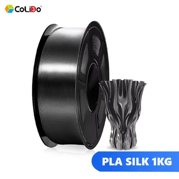 CoLiDo İPEK PLA Filament 1 KG 1.75mm FDM Yazıcı 3D Baskı Filament Ipek PLA Parlak Gökkuşağı Siyah Beyaz ﻿