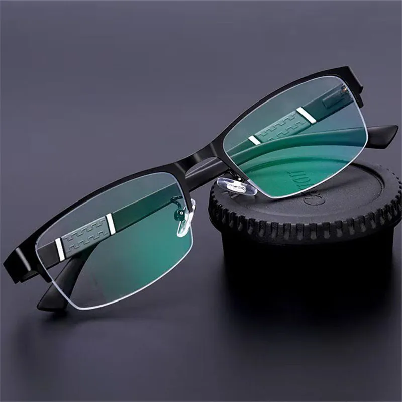 +1.0+1.5+2.0+2.5+3.0+3.5+4.0 Reading Glasses High Quality Half-frame Diopter Business Office Presbyopia Glasses for Men Women
