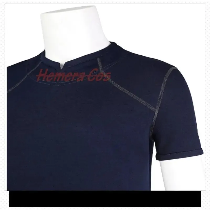 Sky05 Resident  4 Leon Kennedy  Cosplay Costume Grey T-Shirt Men Leotard Summer Evil Tee Man Adult Sports Short Sleeve Fitn99Ji*