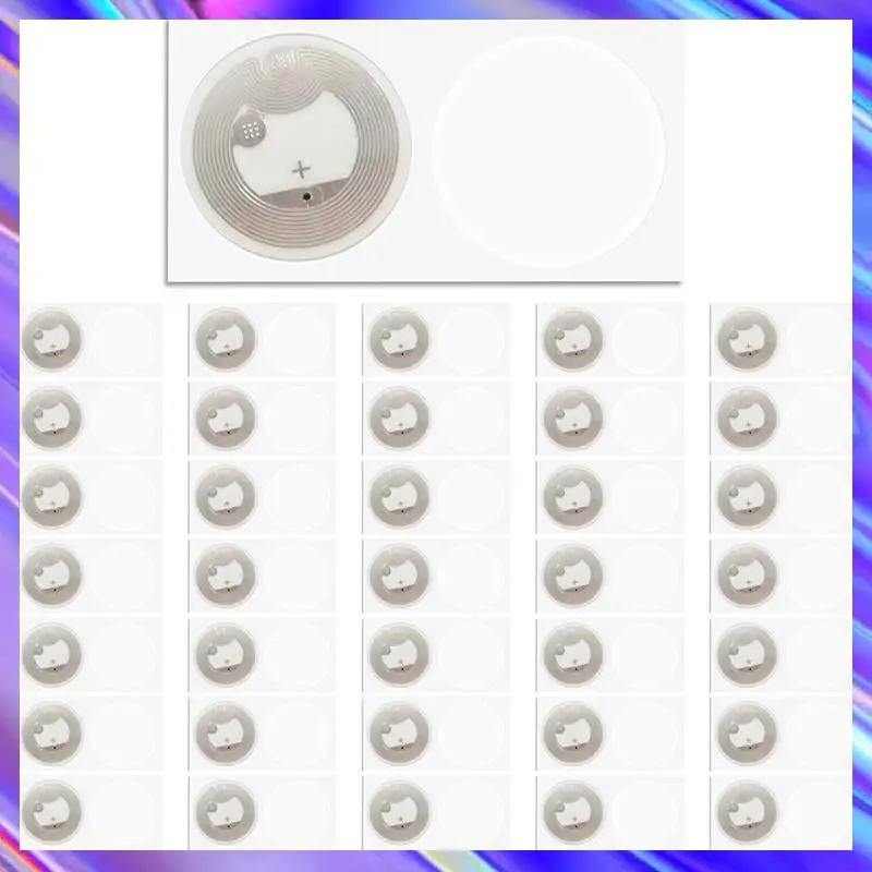 

M09K 1000Pcs NFC Ntag216 Sticker Ntag216 NFC Tags NFC 216 Tag Ntag216 NFC Cards 13.56Mhz NFC Tag Stickers 888 Bytes Memory