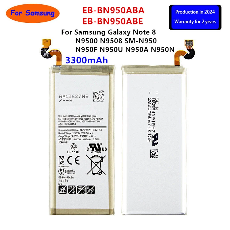 Brand New EB-BN950ABA EB-BN950ABE 3300mAh Battery For Samsung GALAXY Note 8 N9500 N9508 SM-N950 N950F/U N950A N950N