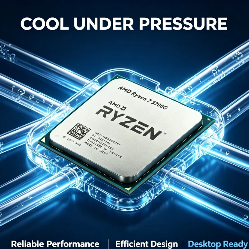 AMD Ryzen 7 5700G R7 5700G AM4 Processor Built-In Vega Graphics 8C16T 4.6GHz 16MB L3 Cache For Home Office PC