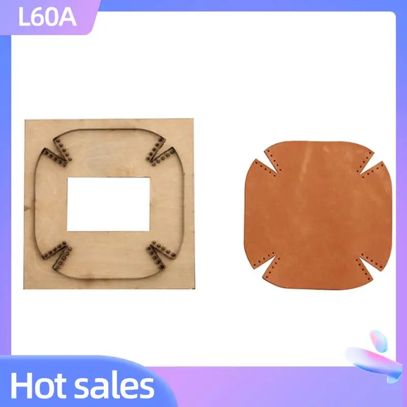 

L60A Кожаный лоток для хранения рукоделия, вырубный штамп 125X125 мм с дыроколом для шитья, набор инструментов «сделай сам»