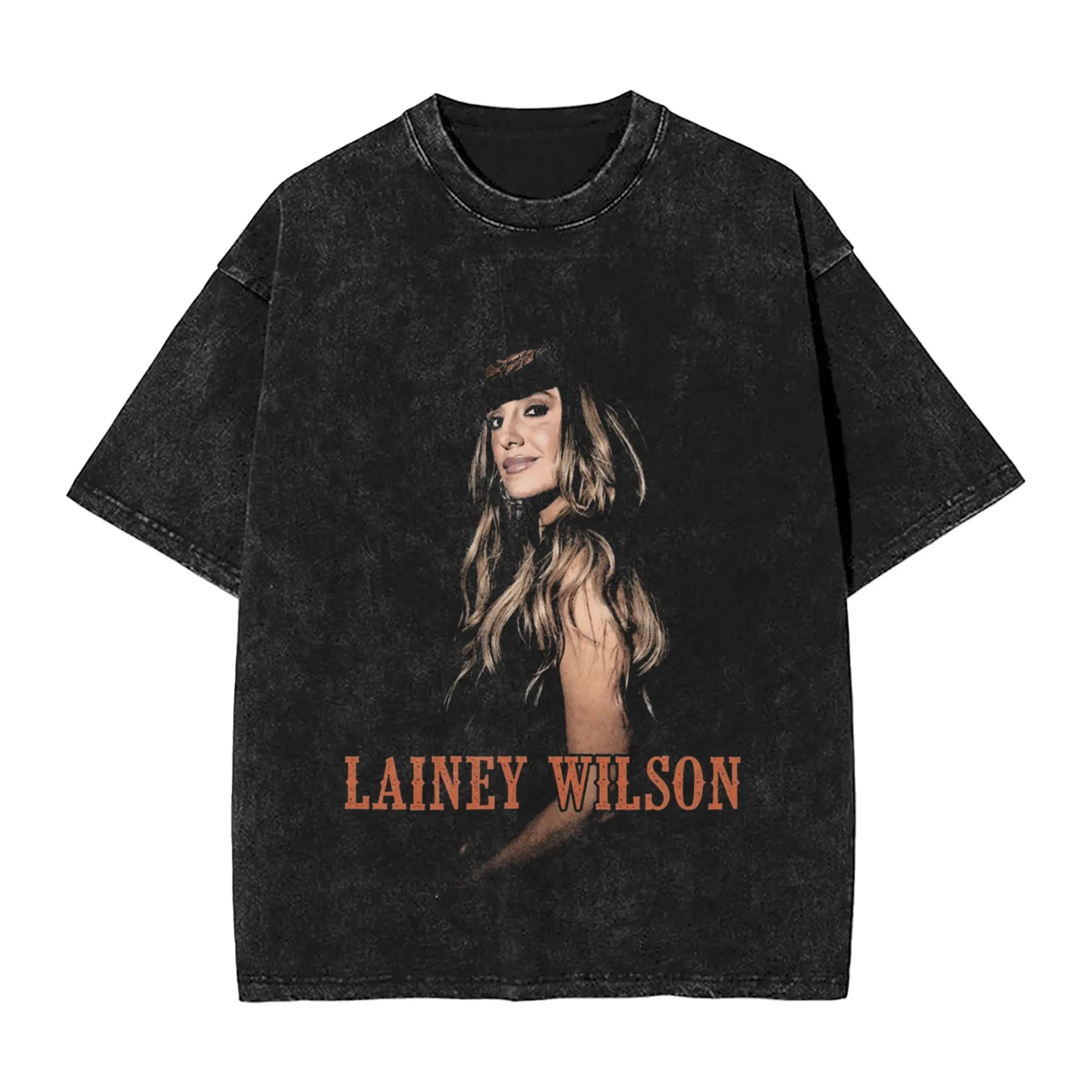 Washed T Shirt Lainey Wilsons Vintage Halftone Hip Hop T-Shirt Harajuku  Streetwear 100% Cotton Printed Tops Tee Shirt Men Women