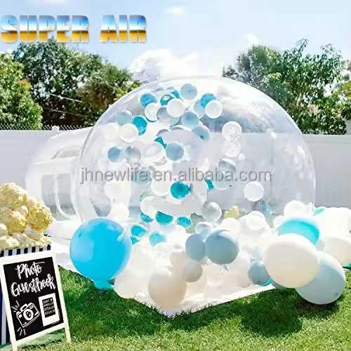 10ft Giant Inflatable Bubble Tent, Clear Transparent Bubble House with 6ft Tunnel, Waterproof PVC Bubble Dome for Birthday Party