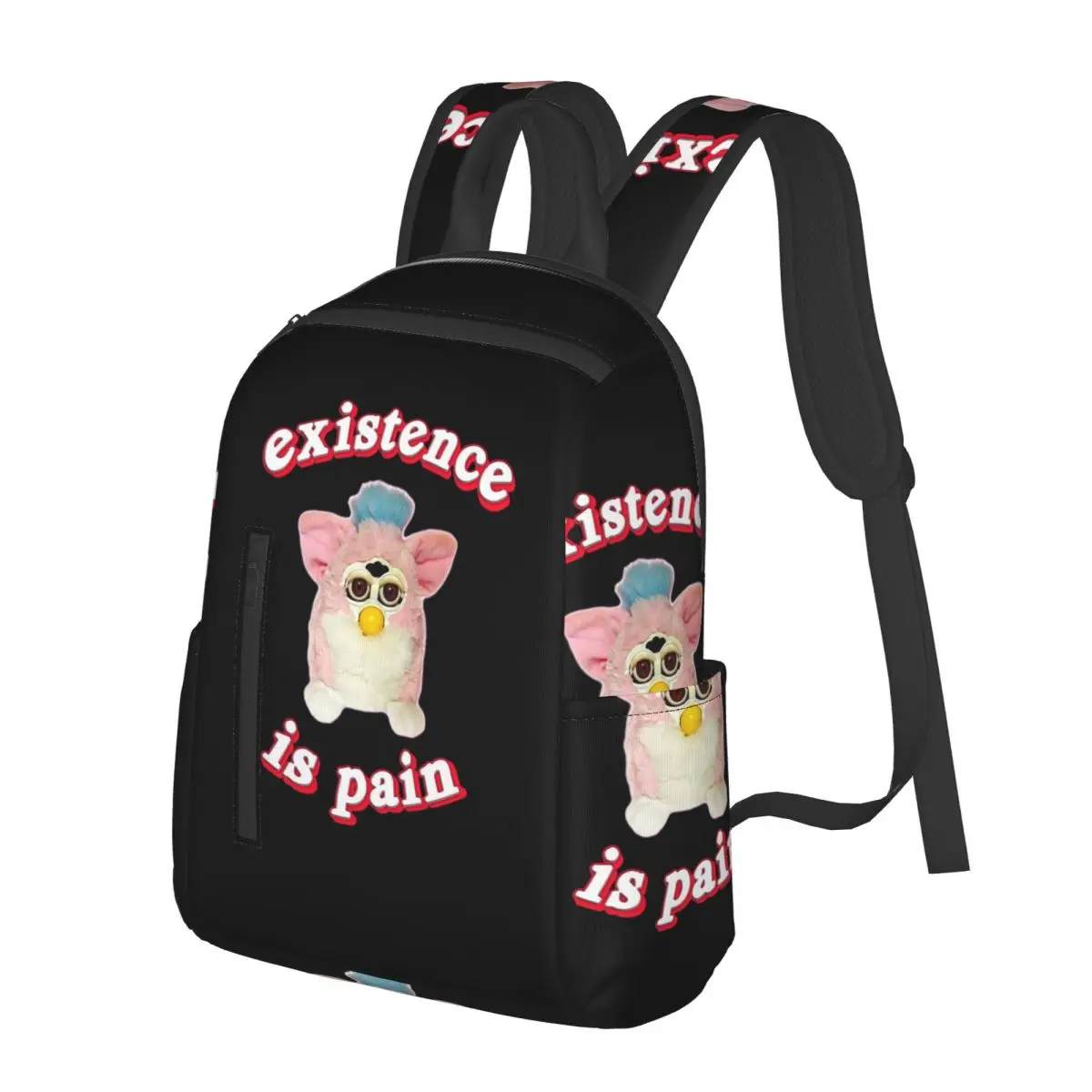 

Студенческий рюкзак Furby Existence Is Pain, школьная сумка, походный дорожный рюкзак для мужчин и женщин, модная сумка для книг, сумки на плечо
