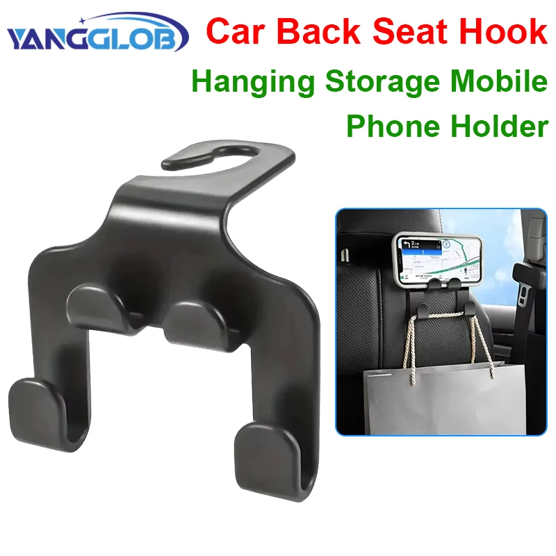 

Автомобильный крючок на заднее сиденье, подвесной держатель для мобильного телефона, подставка для ленивого заднего сиденья, кронштейн для подголовника телефона для iPhone, Samsung, всех телефонов