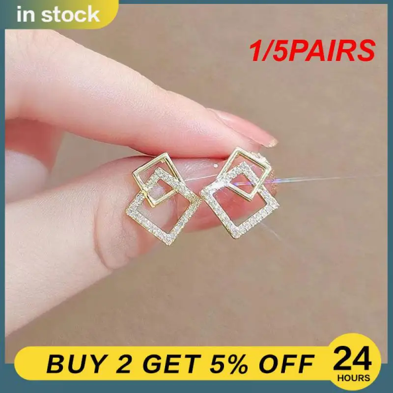 1/5PAIRS Dazzling Female Jewelry The Perfect Gift For Ladies And Affordable Fashion Accessories Fashion Jewelry