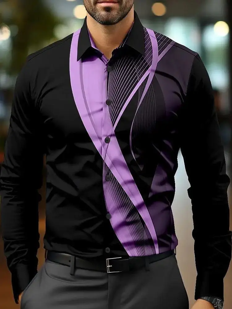 

Длинный свеч-илт с 3D-печатью для мужчин. Другой бюстгальтер. Европейский простой воротник с полуустановленным воротником. Универсальный для пар. Другие ма...