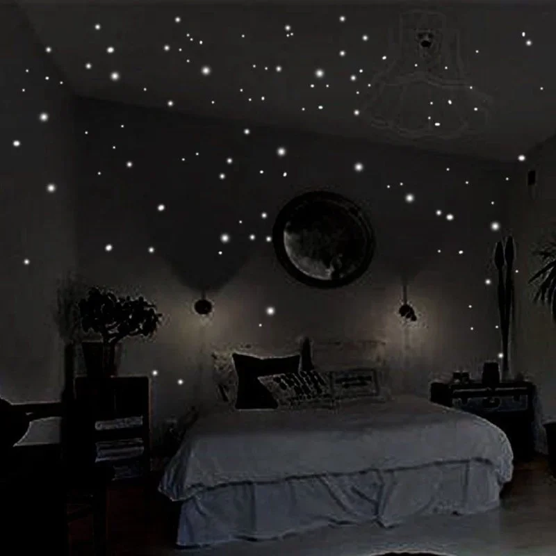 Luminous Wall Stickers Wall Decor Glow In The Dark Star Vinyl Sticker for Kid Room Creative Fluorescent Party Decoration