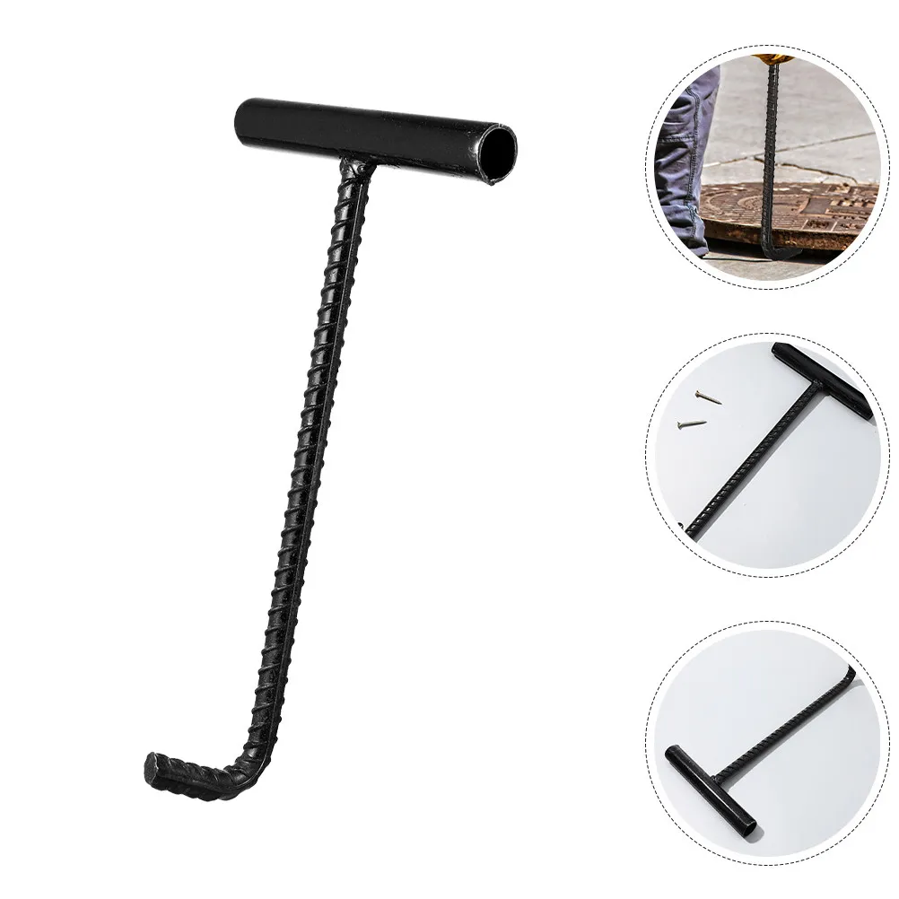2pcs-manhole-cover-hook-metal-t-shaped-strong-wear-resistant-lifting-tool-rolling-door-pull-hook-sewer-lifter-key