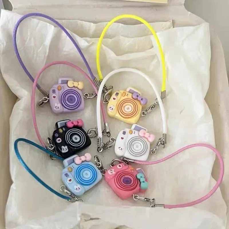 Mini Plush DIY Camera Pendant for 17cm Labubu Doll Dress Up Hanging Neck Accessory Dollhouse Decoration