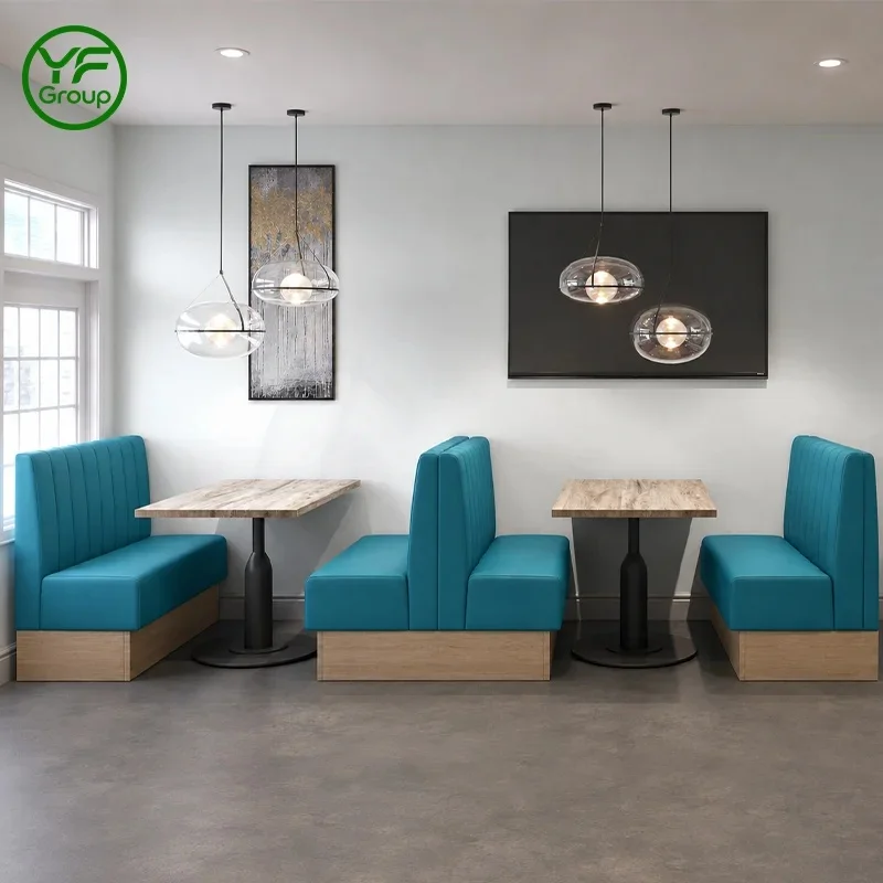 High-End One-Stop Customization Restaurant Furniture Easy Clean PU Leather Booth Seating Bench for Cafe Bar Hotel