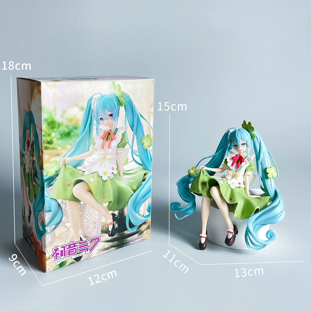 Hot Sale Anime Figure Hatsune Miku Noodle Stopper Lucky Grass Fairy Action Figure PVC Collection Model Ornament Toys