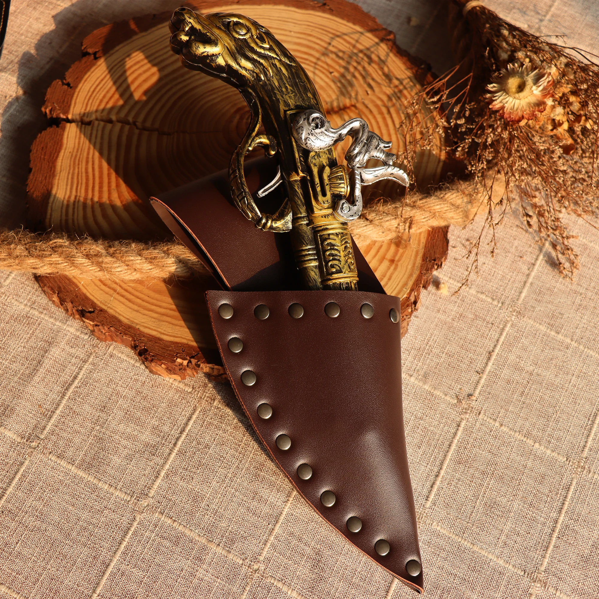 Pistole Frosch Piraten Waffenhalter für Männer Larp Ritter Waffe Cosplay Gear Rapier Ring Gürtel Holster, für Cosplay