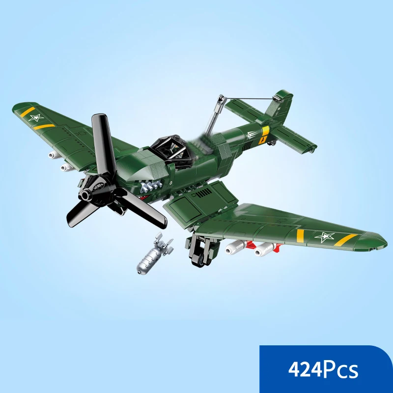 

Military World War II Series German Junkers Ju-87 Bomber Collection Model Building Blocks Bricks Toys Gifts